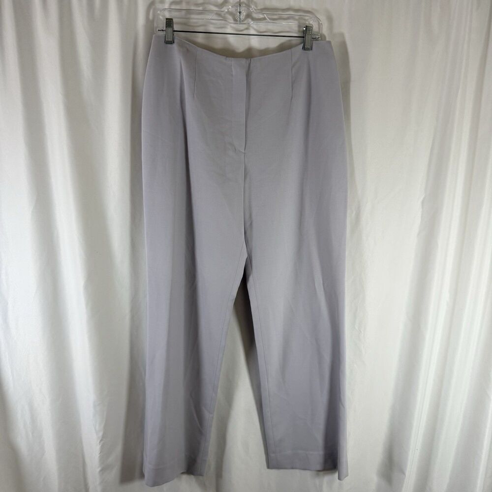 Giorgio Armani 100 Wool Pants Women's 48 Grey High Rise Lined 31" Inseam